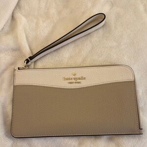 Kate Spade Beige and Cream Wristlet
